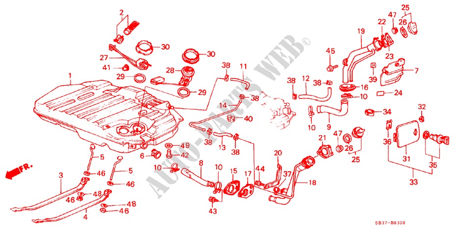 TANQUE DE COMBUSTIBLE para Honda CIVIC S 3 Puertas 5 velocidades manual 1984