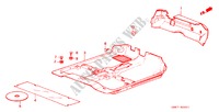 ALFOMBRA DE PISO para Honda CIVIC SHUTTLE DX 5 Puertas 5 velocidades manual 1986
