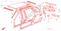 ESTRUCTURA DE CUERPO(3) para Honda CIVIC SHUTTLE DX 5 Puertas 5 velocidades manual 1985