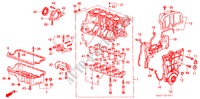 BLOQUE DE CILINDRO/COLECTOR DE ACEITE (PGM FI) para Honda INTEGRA SX 16 3 Puertas 5 velocidades manual 1986