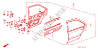 PANEL DE PUERTA TRASERA(5D) para Honda INTEGRA EX16 5 Puertas 5 velocidades manual 1987