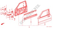 PANELES DE PUERTA DEL.(3D) para Honda INTEGRA SX 16 3 Puertas 5 velocidades manual 1986