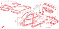 PANELES EXTERIORES(3D) para Honda INTEGRA SX 16 3 Puertas 5 velocidades manual 1986
