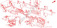 RETROVISOR/VISERA para Honda INTEGRA SX 16 3 Puertas 5 velocidades manual 1986