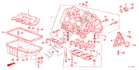 BLOQUE DE CILINDRO/COLECTOR DE ACEITE para Honda LEGEND V6 2.7I 4 Puertas 5 velocidades manual 1988