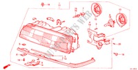 FARO DELANTERO para Honda LEGEND V6 2.5I 4 Puertas 5 velocidades manual 1987
