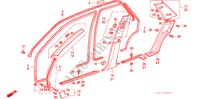 GUARNICION DE APERTURA para Honda LEGEND V6 2.5I 4 Puertas 4 velocidades automática 1987