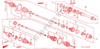 EJE DE IMPULSION DEL./EJE MEDIO(L4)(MT) para Honda ACCORD 2.4          VTI-L 4 Puertas 5 velocidades manual 2003