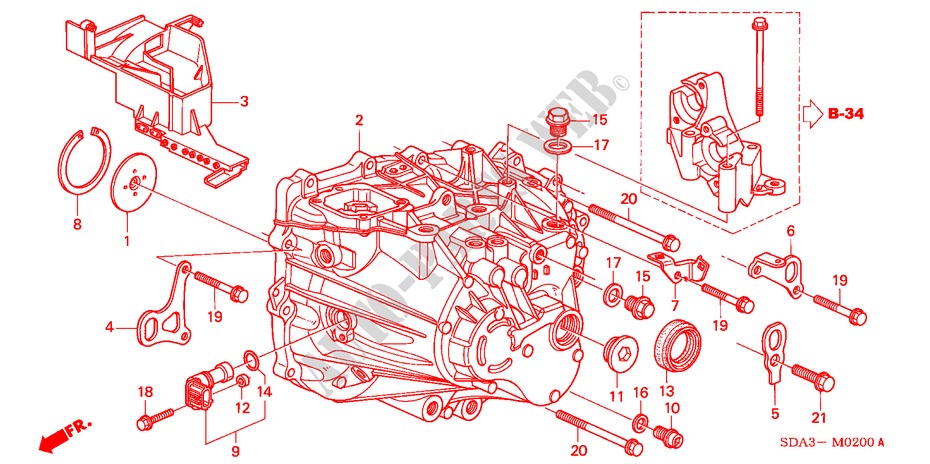 CAJA DE TRANSMISION(L4) para Honda ACCORD 2.4          VTI-E 4 Puertas 5 velocidades manual 2005