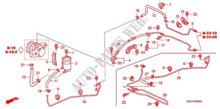 LINEAS DE P.S.(L4) para Honda ACCORD 2.4          VTI-E 4 Puertas 5 velocidades manual 2005