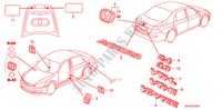 EMBLEMAS/ETIQUETAS DE PRECAUCION para Honda ACCORD 2.4          VTI-L 4 Puertas 5 velocidades manual 2007