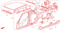ESTRUCTURA DE CUERPO(4)(4D) para Honda ACCORD LX 4 Puertas 5 velocidades manual 1986