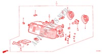 FARO DELANTERO(2) para Honda ACCORD LX 1600 4 Puertas 4 velocidades automática 1986