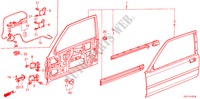 PANELES DE PUERTA DEL.(2D) para Honda ACCORD EX 3 Puertas 5 velocidades manual 1986