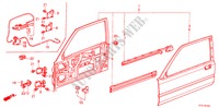 PANELES DE PUERTA DEL.(2D) para Honda ACCORD EX 3 Puertas 4 velocidades automática 1987