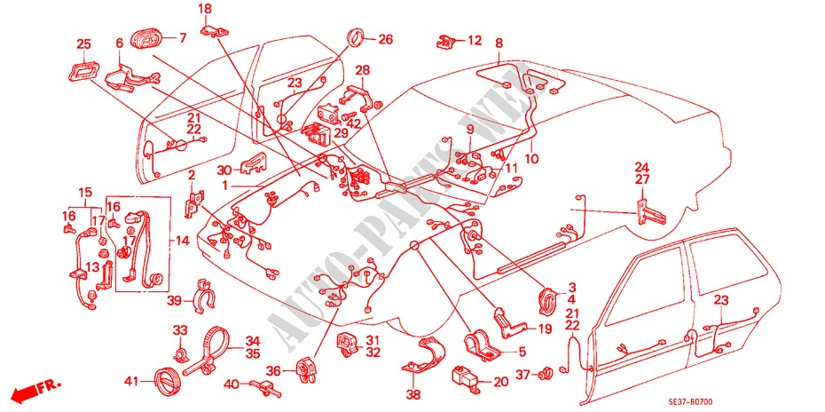 CONJUNTO DE ALAMBRES(1) para Honda ACCORD EX-2.0I 3 Puertas 5 velocidades manual 1987
