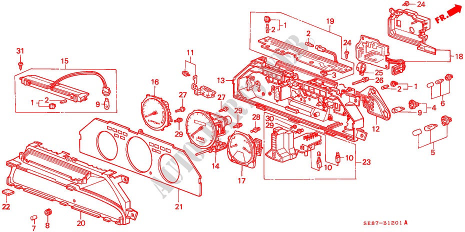 COMPONENTE VELOCIMETRO (NS) para Honda ACCORD EX-2.0I 3 Puertas 5 velocidades manual 1989