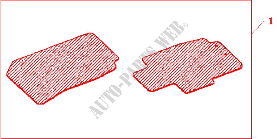 FRONT RUBBER MATS para Honda ACCORD 2.2 EXECUTIVE 4 Puertas 6 velocidades manual 2006