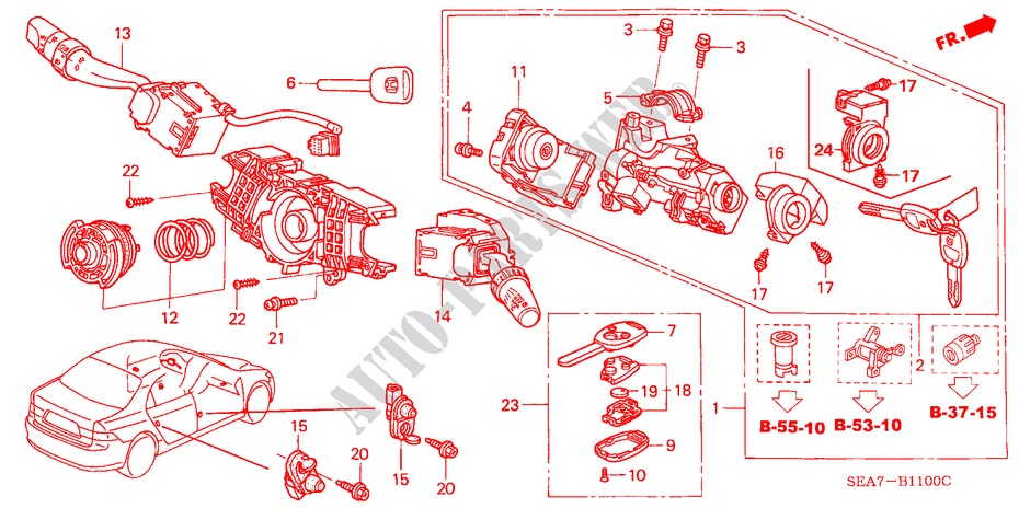 INTERRUPTOR COMBINACION(LH) para Honda ACCORD 2.2 SPORT 4 Puertas 5 velocidades manual 2005