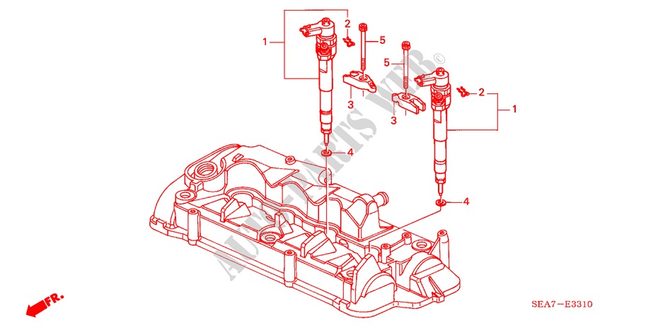 INYECTOR(DIESEL) para Honda ACCORD 2.2 SPORT 4 Puertas 5 velocidades manual 2005