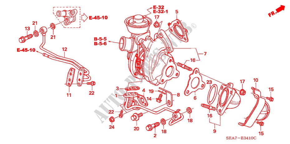 TURBOALIMENTADOR(DIESEL) para Honda ACCORD 2.2 EXECUTIVE 4 Puertas 5 velocidades manual 2005