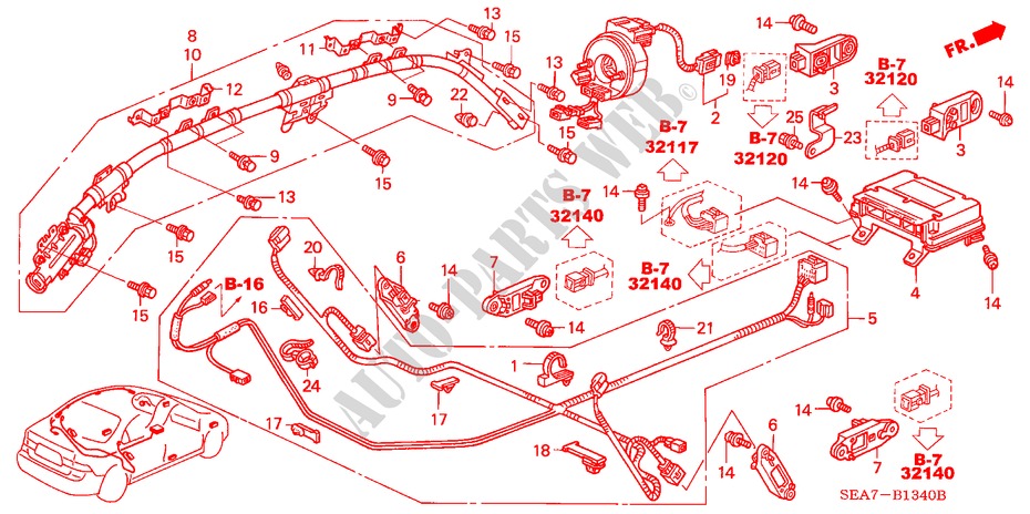 UNIDAD SRS(LH) para Honda ACCORD 2.2 SPORT 4 Puertas 5 velocidades manual 2004