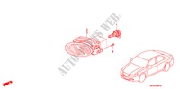 LUZ ANTINIEBLA para Honda ACCORD 2.4 EXECUTIVE 4 Puertas 6 velocidades manual 2008