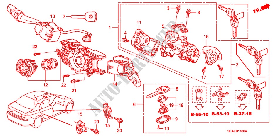 INTERRUPTOR COMBINACION(LH) para Honda ACCORD 2.0 SPORT 4 Puertas 5 velocidades manual 2007