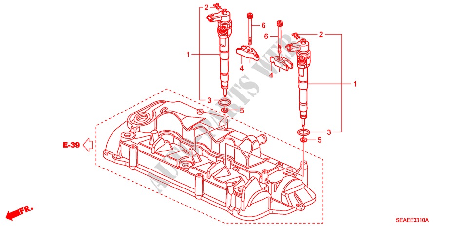 INYECTOR(DIESEL) para Honda ACCORD 2.2 SPORT SE 4 Puertas 6 velocidades manual 2008