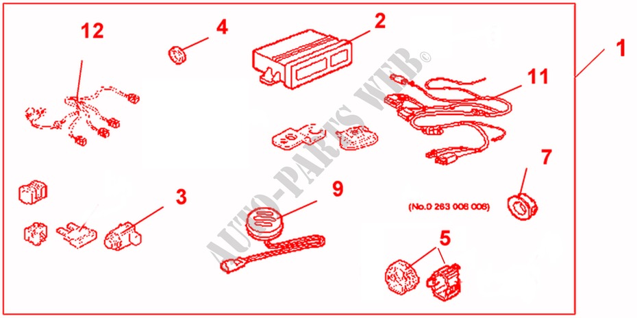 REAR PARKING SENSOR DARK MOCHA PEARL para Honda ACCORD 2.0 SPORT 4 Puertas 5 velocidades manual 2007
