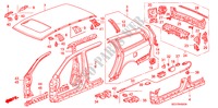 PANELES EXTERIORES/PANEL TRASERO para Honda ACCORD TOURER 2.4 EXECUTIVE 5 Puertas 5 velocidades automática 2003