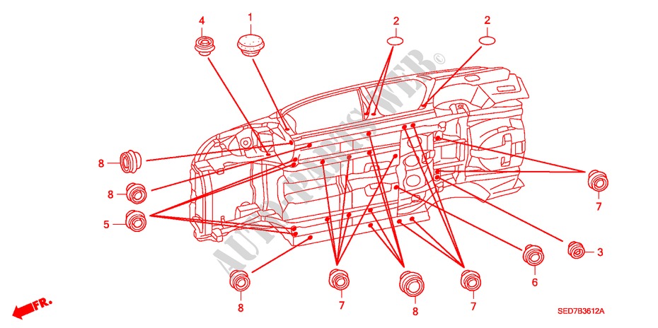 ANILLO(INFERIOR) para Honda ACCORD TOURER 2.4 TYPE S 5 Puertas 6 velocidades manual 2003