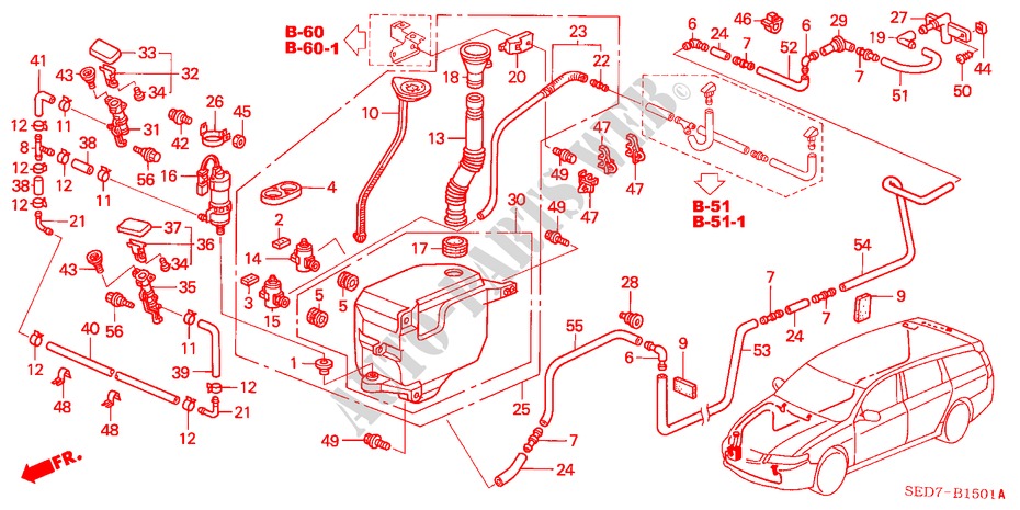 LAVAPARABRISAS(2) para Honda ACCORD TOURER 2.0 EXECUTIVE 5 Puertas 5 velocidades manual 2005