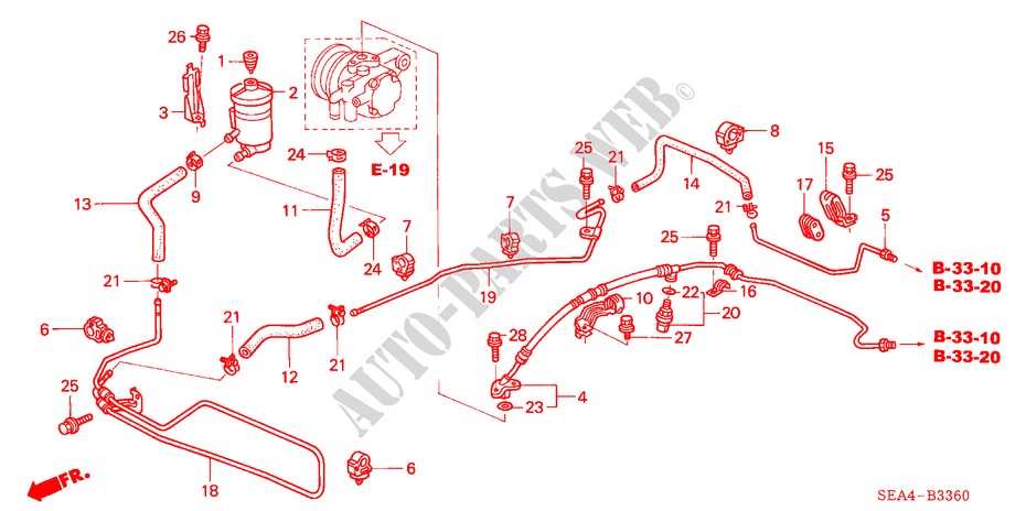 LINEAS DE P.S.(LH) para Honda ACCORD TOURER 2.4 TYPE S 5 Puertas 6 velocidades manual 2003