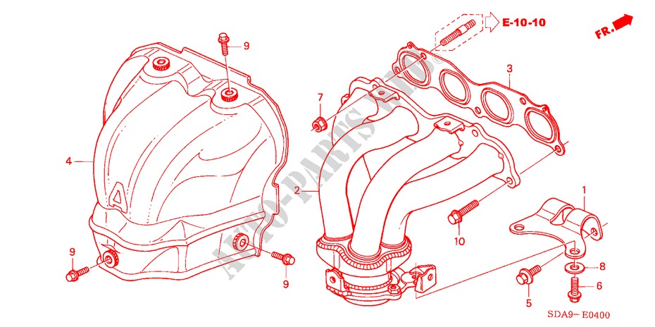 MULTIPLE DE ESCAPE(2.0L) para Honda ACCORD TOURER 2.0 SPORT 5 Puertas 5 velocidades manual 2003