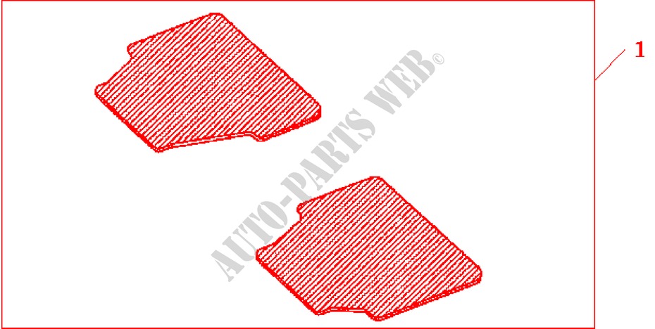 REAR RUBBER MATS para Honda ACCORD TOURER 2.4 TYPE S 5 Puertas 6 velocidades manual 2003