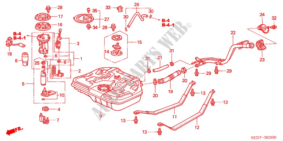 TANQUE DE COMBUSTIBLE para Honda ACCORD TOURER 2.4 TYPE S 5 Puertas 6 velocidades manual 2004