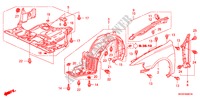 GUARDABARROS DELANTERO(DIESEL) para Honda ACCORD TOURER 2.2 EXECUTIVE 5 Puertas 6 velocidades manual 2007