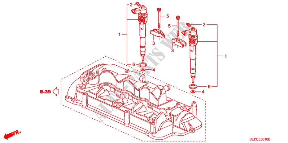 INYECTOR(DIESEL) para Honda ACCORD TOURER 2.2 EXECUTIVE 5 Puertas 6 velocidades manual 2006