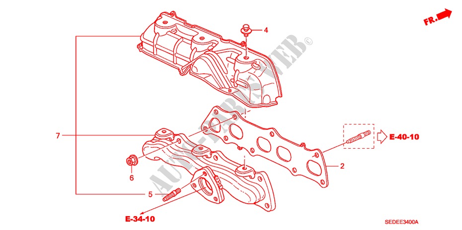 MULTIPLE DE ESCAPE(DIESEL) para Honda ACCORD TOURER 2.2 EXECUTIVE 5 Puertas 6 velocidades manual 2006