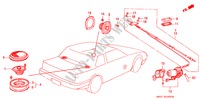 ANTENA DE RADIO/ALTAVOZ para Honda PRELUDE EX 2 Puertas 5 velocidades manual 1987