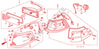 LUZ DE COMBINACION para Honda PRELUDE 2.0I-16 2 Puertas 5 velocidades manual 1986