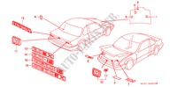EMBLEMA para Honda PRELUDE 2.0I-16 4WS 2 Puertas 5 velocidades manual 1991
