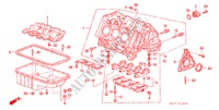 BLOQUE DE CILINDRO/COLECTOR DE ACEITE para Honda LEGEND COUPE V6 2 Puertas 4 velocidades automática 1989