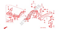 GUARDABARROS DELANTERO para Honda LEGEND COUPE V6 2 Puertas 5 velocidades manual 1990