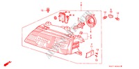 FARO DELANTERO('90 ) para Honda CIVIC CRX 1.6I-16 3 Puertas 5 velocidades manual 1991