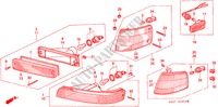 LUZ DE COMBINACION para Honda CIVIC CRX 1.6I-16 3 Puertas 5 velocidades manual 1989