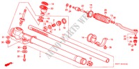 CAJA ENGRANAJE DIRECCION(RH) para Honda CIVIC 1.6I-VT 3 Puertas 5 velocidades manual 1991