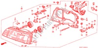 FARO DELANTERO(1) para Honda CIVIC GL 3 Puertas 5 velocidades manual 1988
