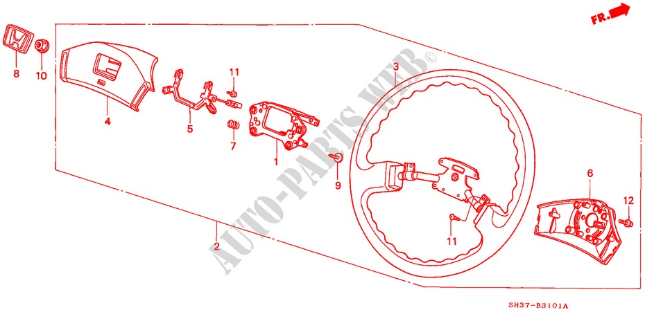 VOLANTE DE DIRECCION(2) para Honda CIVIC DX 1500 3 Puertas 5 velocidades manual 1990